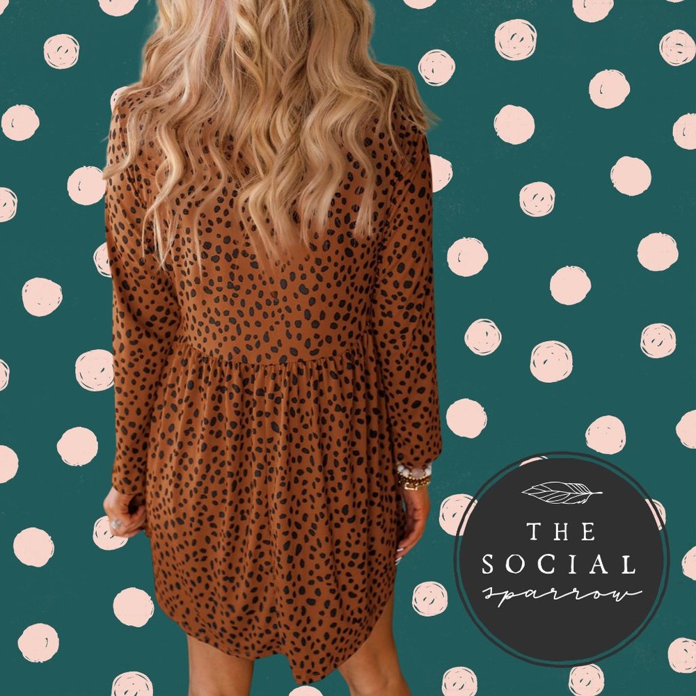 Rust Dot Dress - Picture 2 of 3